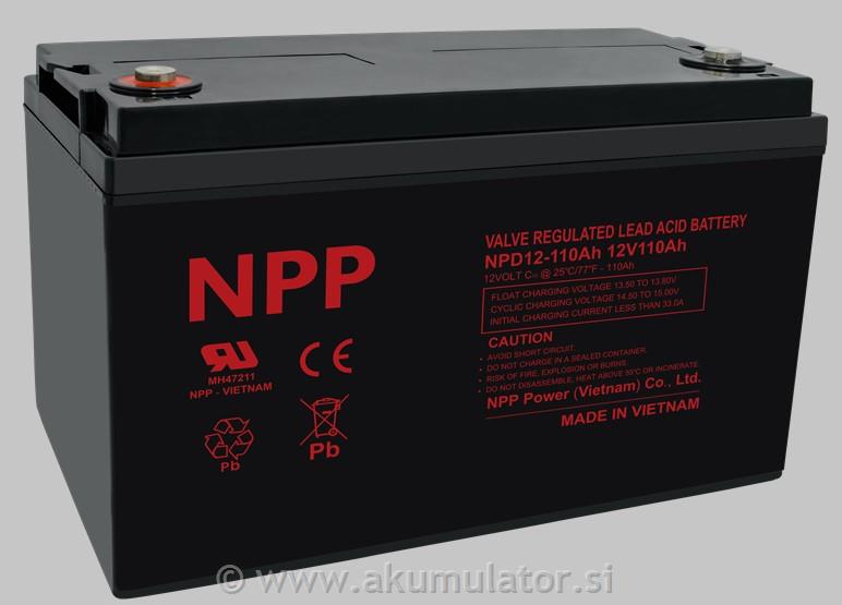 Ciklični AGM DC akumulator 110Ah NPP