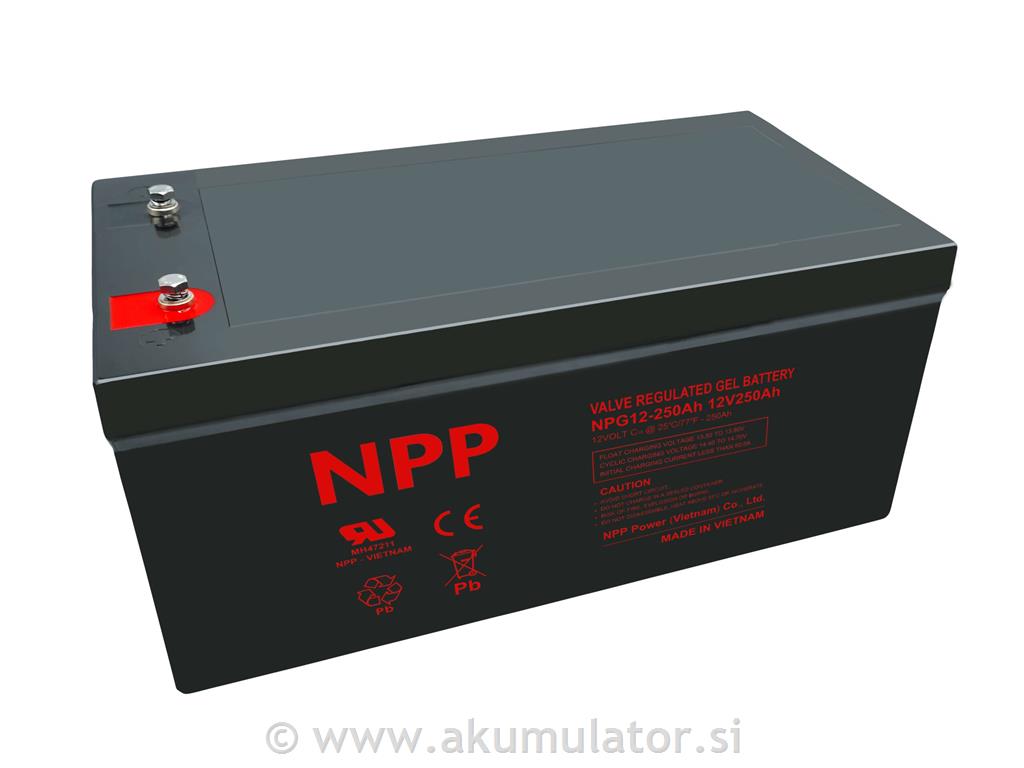 Ciklični akumulator GEL DC 250Ah NPP