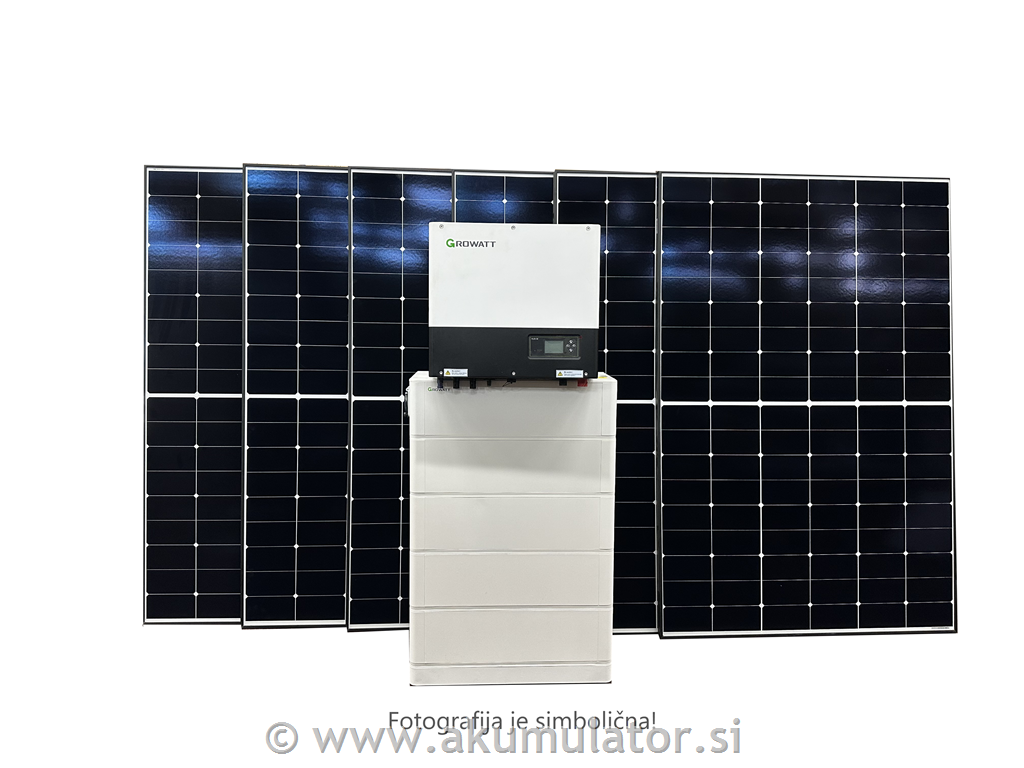 Sončna elektrarna 8,1kW s hranilnikom Growatt 10kWh